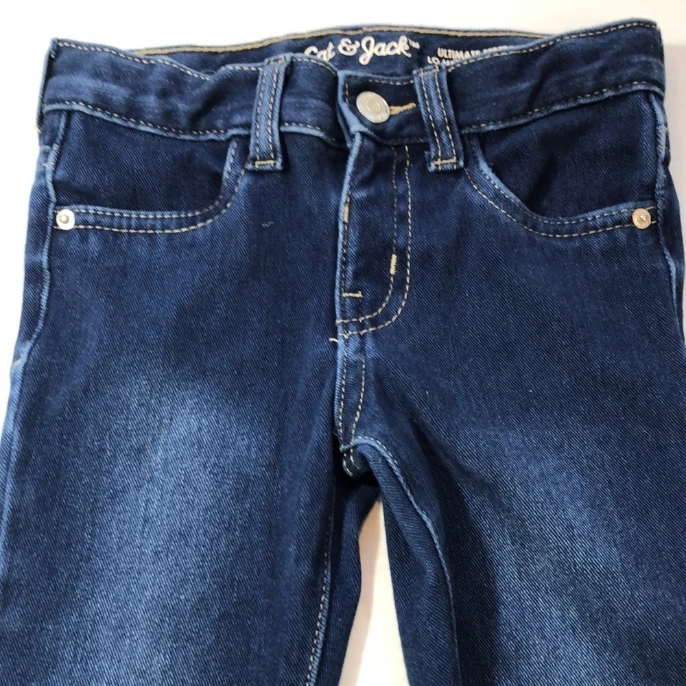 Cat & Jack Ultimate Stretch Jegging Blue Jeans Little Girls Size 4T EUC